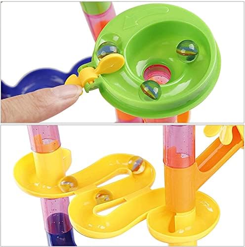 koolbitz kids Marble Run Race Set Game Track Tower Building Toy, STEM Learning Educational Toy Featured with Light Weight, Soft Smooth, Edges Strong and Durable Marble run for 4,5,7,8 Years Old