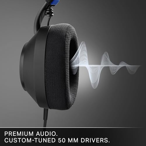 Image of PowerA LucidSound LS10P Gen 2 Wired Gaming Headset with 50mm Drivers, Flip-to-Mute Mic, Tempest 3D Audio, Swivel cups, Lightweight & Glasses-Friendly for PS5, PS4 & PC, Black