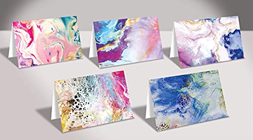 Image of Better Office Products 300-Pack All Occasion Greeting Cards, Assorted Blank Note Cards, 4 x 6 inch, 5 Abstract Art Designs, Blank Inside, with Envelopes, 100 Pack