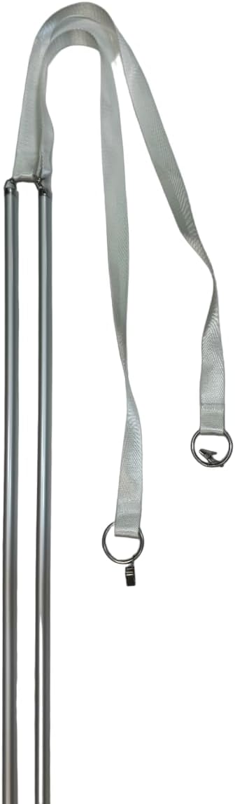 Ikiriska 100 inches Long Wands (Pack of 2) for Extra Long Curtains/Drapes Heavy Duty Aluminium Drapery Pull Rod with Metal Snap (100" Long)