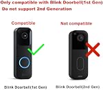 Blink Doorbell Mount, Anti Theft Blink Video Doorbell Mount, No Drill Door Mount for Blink Video Doorbell Camera, No Block Sensor & Night Vision & Weather Proof