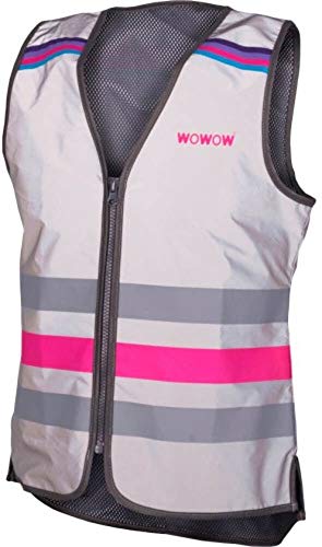 WOWOW Lucy Jacket Full Reflective Pink Veste Cyclo Femme, Gris, FR (Taille Fabricant : XL)