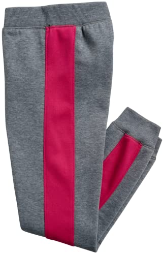 Bebe Girls’ Sweatsuit Set – 2 Piece Fleece Flip Sequin Hoodie And Jogger Sweatpants (7-16), Size 10/12, Pink/Heather Grey/Vanilla #TOP3