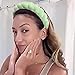 Aaiffey Mimi and Co Spa Headband for Women,Sponge Spa Headband for Washing Face Makeup Headband for Skincare,Shower - Soft & Absorbent Material Terry Towel Cloth Fabric Head Band (Green)