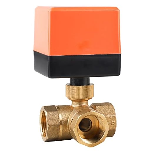 SWAWIS Válvula Motorizada de 3 Vías Válvula Solenoide Motorizada DN20 3/4" AC 230V Válvula de Zona de Latón Válvula de Bola Motorizada Válvula Eléctrica