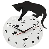 aifengxiandonglingbaihuo Offre spéciale Horloge Murale Quartz Montre Miroir horloges Autocollants Bricolage reloj pared Salon Europe Aiguille Nature Morte, Noir