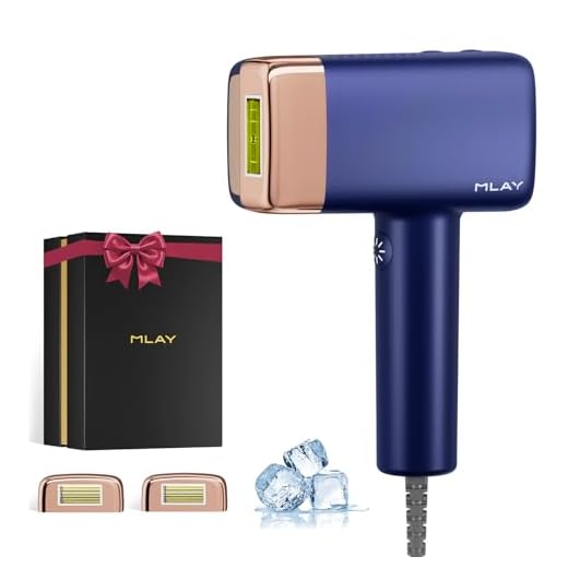 Depilador a Laser IPL com Resfriamento MLAY T14, Aprovado pela ANVISA, Luz Pulsada para Uso Doméstico, 1,5 Milhão de Flashes, Unissex, Depilação Eficiente para Rosto, Axilas e Corpo – Azul