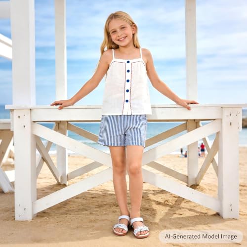 Image of Felix & Flora Toddler Girl Sandals -Flower Girl Dress Shoes Open Toe Little Kid Flats