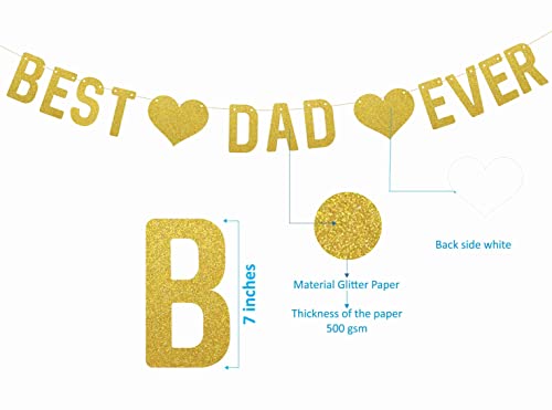 Image of Best Dad Ever cake topper and banner for dad birthday-Fathers Day Cupcake Toppers