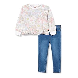 Levi’s Kids Baby Girl Lvg ruches top denim set Broek