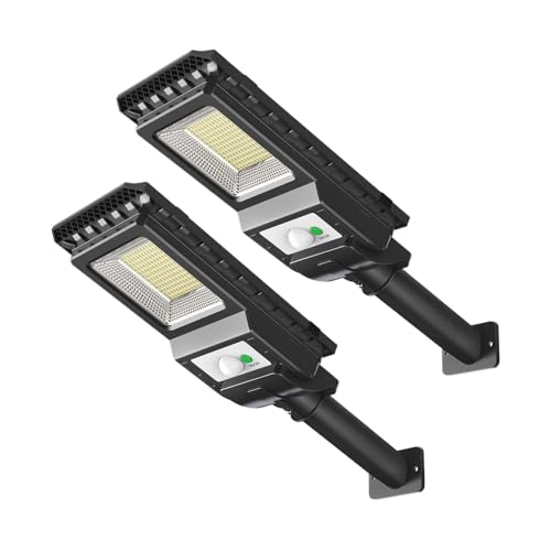 Luces Solares Exterior Luces solares for exteriores con sensor de movimiento y LED seguridad Iluminacion Jardin Decorativas(2 Pack)