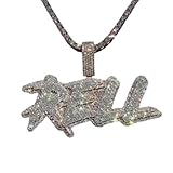 SilkenSaga Stunning Iced Out VVS1 Moissanite Diamond Custom Name Letter Hip Hop Pendant Luxurious Personalized Initial Rapper's Fashionable Necklace For Men 14K Gold Plated Handmade Charm Jewelry