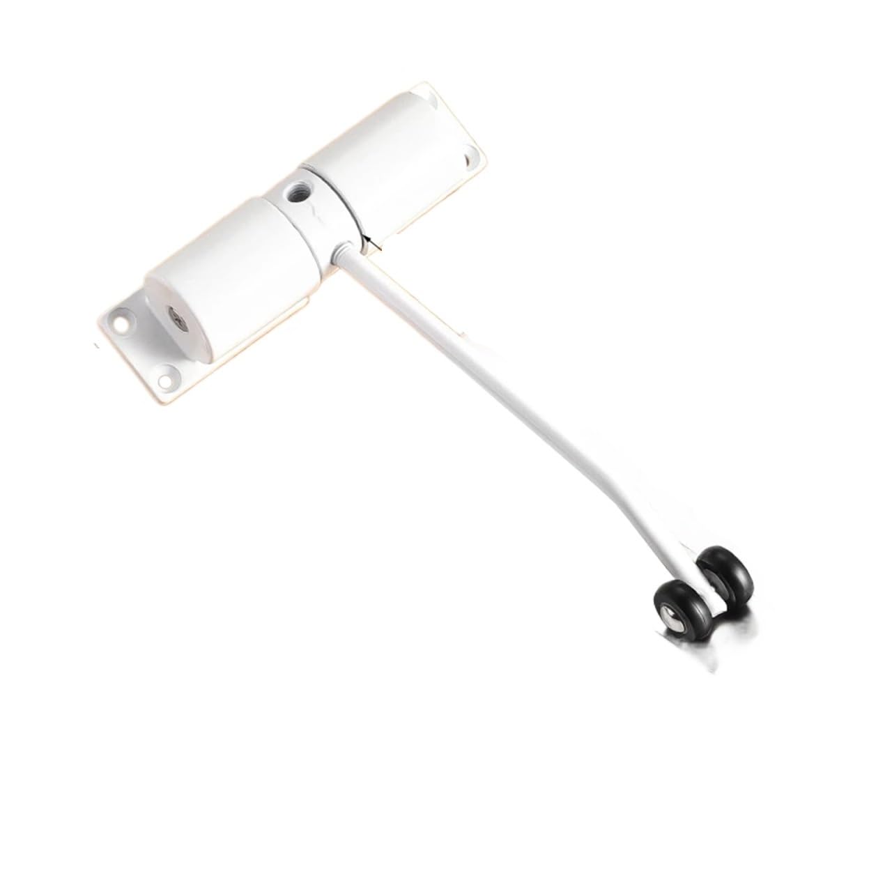 Rugaikerba White Stainless Steel Door Closer, Adjustable Surface Hardware
