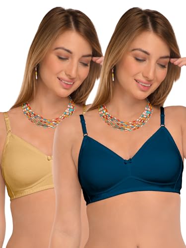 Image of DAISY DEE Women's Girls Cotton Non-Padded Wirefree Seamless Full Coverage Comfortfit Everyday Use T-Shirt Bra - NDSZN
