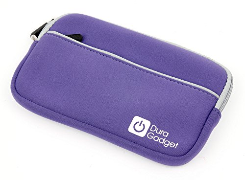 DURAGADGET Purple Water Resistant Cover w/Front Storage & Twin Zip - Compatible with Blaze Gear Sega Master System LCD Handheld