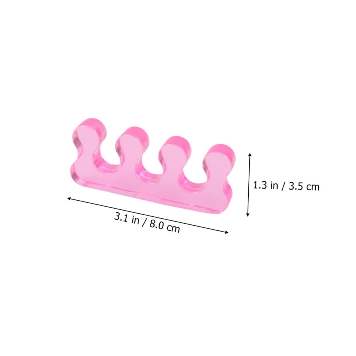 WRITWAA 8Pcs Washable Toe Separators for Nail Art Manicure Portable Toe Dividers Transparent Durable Easy to Clean Foot Care Tools for Home Salon Use