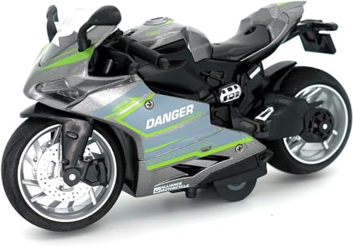 Image of FEXXA Police Motorcycle Toy - Pull Back Motorcycle Toys, Tiny Gift with Music Lighting, Latte Motorcycles Toy for Kids Boys Age 3-8 Year Old [NEW] (R1-Silver)