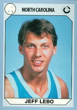 Autograph Warehouse Jeff Lebo Basketball Card (North Carolina) 1990 Collegiate Collection No.36
