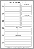 Handy Forms Pocket-Plus Size Daily Task Planner Insert, 3.5' x 5', 50 Pages, 2015
