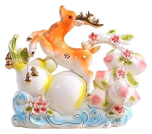 Figurine de cerf en céramique RLKHXBS pour décoration de maison moderne