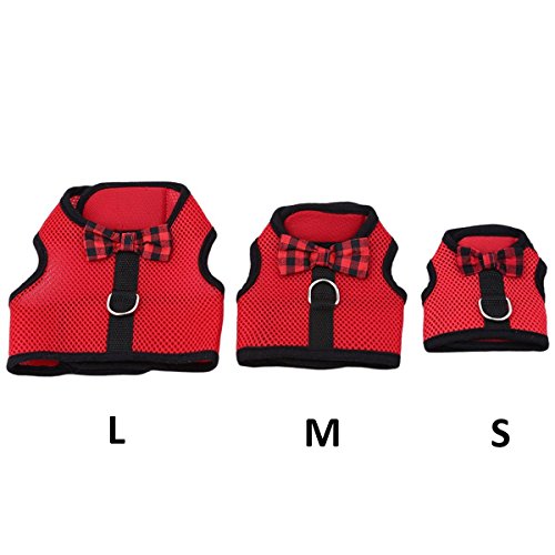 Bunny Kitten Harness No Pull Cat Leash Stylish Vest Harness For Small Animal Adjustable Soft Breathable Walking Harness Set (Red, S) #TOP7