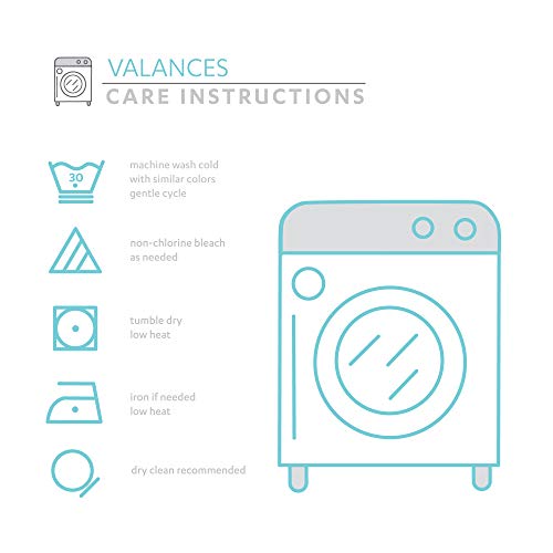 Lush Decor Belle Valance Vintage Chic Style Single Curtain, 84" W X 18" L, Gray #TOP4