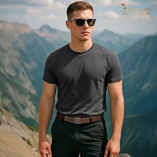 Image of JASGOOD Nylon Canvas Breathable Military Tactical Men Waist Belt With Plastic Buckle
