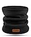 FORVEVO Schal Herren, Winter Halsschlauch Damen,Halstuch Herren mit Fleece Futter,Schal Halswärmer Männer,Thermo Schlauchtuch, Winddichte Loop Schal für Outdoor Sport Täglich(Schwarz)