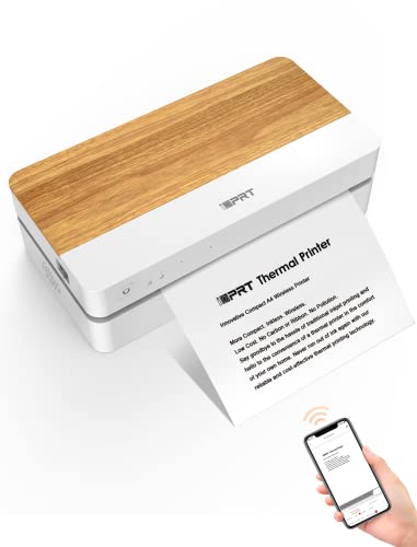 iDPRT A4 Thermal Printer, Inkless Printer, 300dpi Resolution 4ips Fast A4 Paper Printer with Auto Cutting, 100 Sheets Capacity, Compact Design, Support WiFi App Wireless or USB Connection