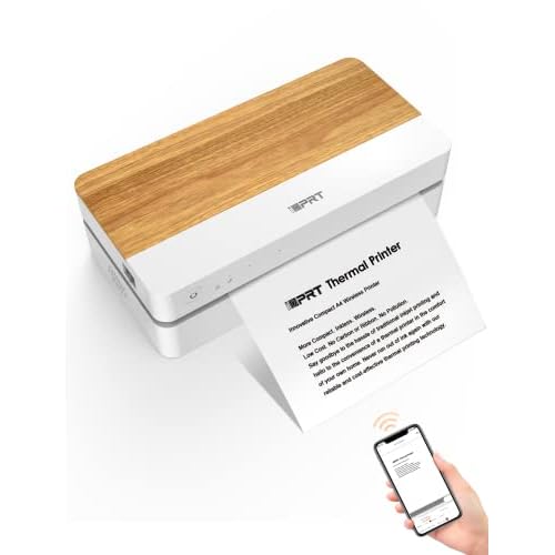 Inkless Portable Printer for Travel, 300DPI Wireless Thermal Printer Support 8.5" x 11" US Letter, A4, MT610Pro Small Bluetooth Printers Compatible with iOS, Android Laptop for Home Office C