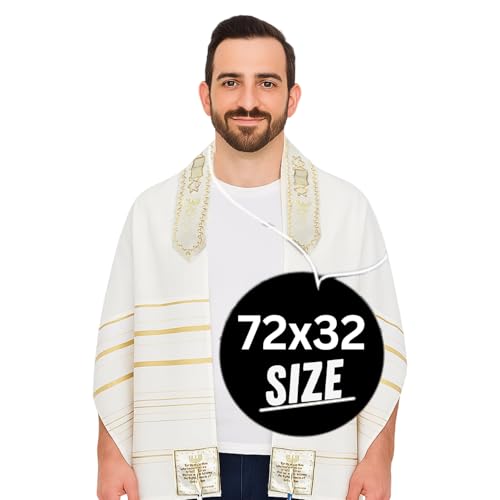 Tallit messianique blanc pour la prière à la maison et au temple