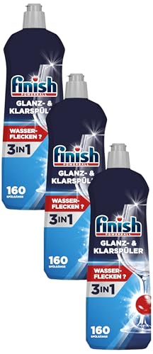 Finish Glanz- & Klarspüler – Für strahlendes und trockeneres Geschirr ohne Wasserflecken – Megapack mit 800 ml (Packung mit 3)
