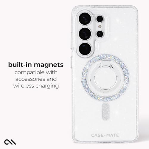 Case-Mate Samsung Galaxy S26 Ultra Case [Magnetic & Wireless Charging] - Stylish Sparkly Phone Case w/12ft Drop Protection - Magnetic Cover for Samsung Galaxy S26 Ultra 6.9" - Twinkle Twilight Silver by Case-Mate - Used condition - Image 6