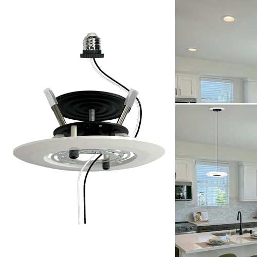 Jolux 5/6" Instant Recessed Can Light Conversion Kit, No Tool