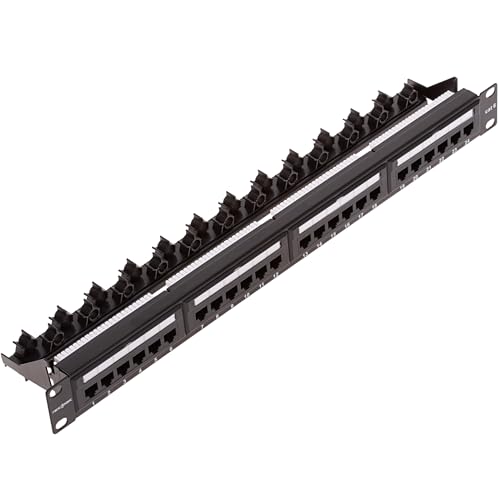 Patch panel 24 x RJ45 UTP cat.6 para distribución centralizada de red 1Gb