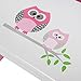 SONGMICS Children Step Stool, Wood Bed Steps for Kids, Owl Theme in Bathroom Closet Kitchen Toilet Pink and White ULKF02PK