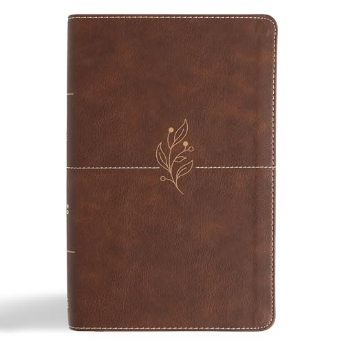 Csb Single-Column Personal Size Bible, Digital Study Edition, Brown Leathertouch