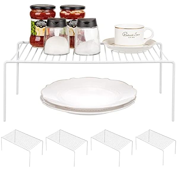 GEDLIRE Hyllställ för skåp, stor (40 x 25 cm) stålmetalltråd rostbeständig köksbänk hyllor kryddförvaring hylla för skåp, tallrik, tallrik, frys och skafferi organisation