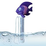 Floating Temperature Gauge - with String Large Display Monitor,Hot Tub Pool Water Temperature Gauge - for Outdoor Indoor Home Spa Hot Tub Bathtub Pond Aquarium Kids Boys Girls