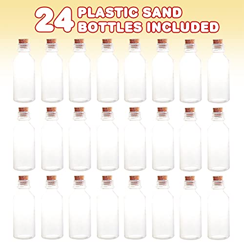 Artcreativity Plastic Sand Art Bottles With Corks - Pack Of 24 - 2Oz Clear Containers For Sand Art, Message In A Bottle, Wedding Invitations, Fun Arts And Crafts Supplies For Kids - Sand Not Included… #TOP1