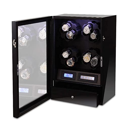 Caja de devanador automático para lucir y proteger relojes en el dormitorio