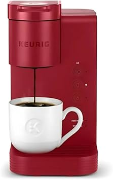 Keurig K-Express Essentials Single Serve K-Cup Pod Coffee Maker with 45oz Reservoir Fast Brewing Back-to-Back Cups and Energy Efficient (Red)