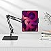 Support Tablette CLOOLC, Support pour Support Ipad réglable,Bras Mobile avec Base Porte Tablette de Tablette de lit,Support pour Tablette avec tête rotative à 360 °