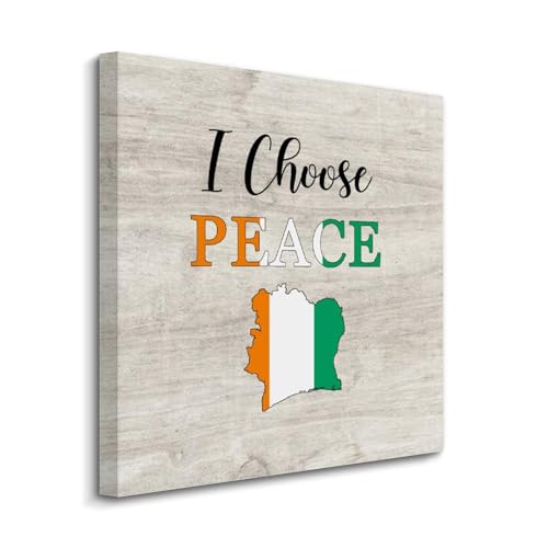 Lienzo impreso de alta calidad decorativo "I Choose Peace"