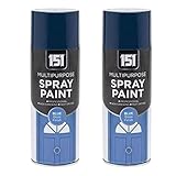 SDMAX Blue Gloss Spray Paint, Fast Drying, Blue Gloss Finish, Non-Cracking, Easy To Use, Long-Lasting, Lightweight And Portable, Multipurpose DIY Use, 400ml (2PCS)