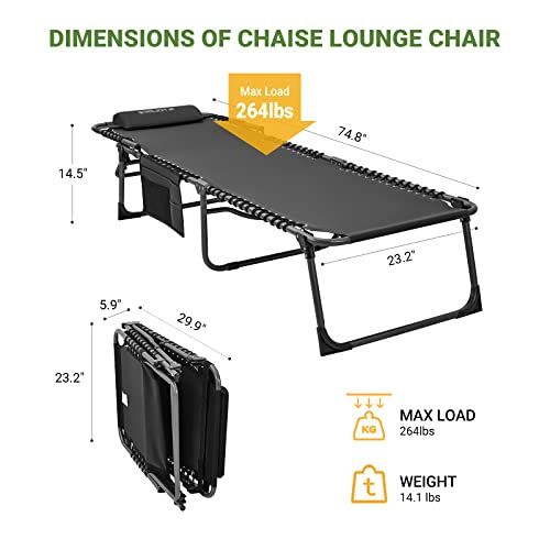 #Wejoy Chaise Lounge Chair Outdoor Folding Deck Sun Lounger Chair For Outside Beach Patio Pool Lawn Sunbathing Sun Tanning #TOP1