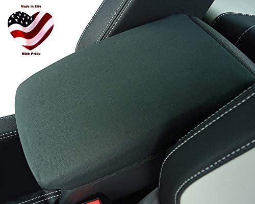 Car Console Covers Plus Made in USA Designed for Volkswagen Atlas 2018-2023 Neoprene Auto Armrest Center Console Cover Protector Black