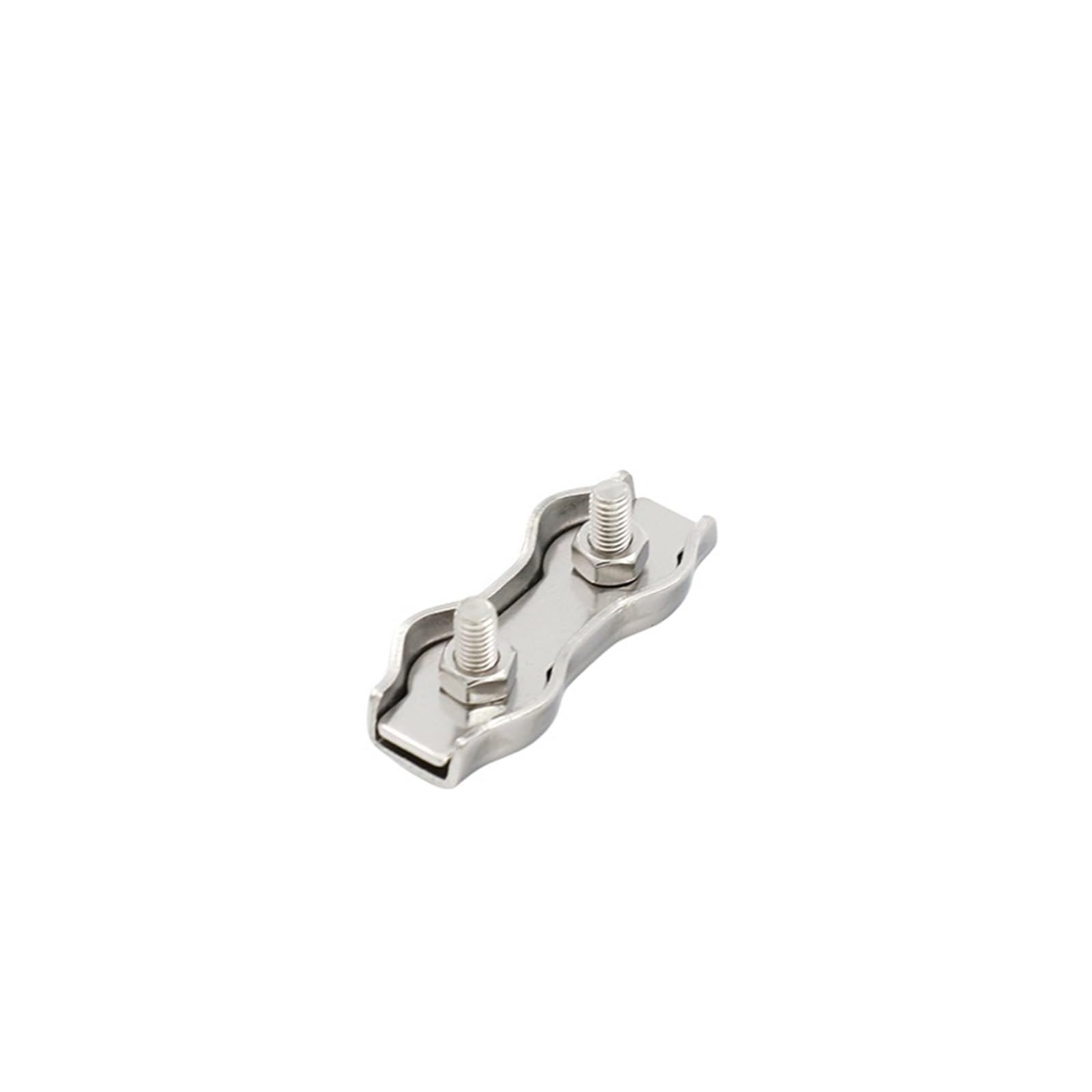 Clip di corda a filo pesante in acciaio inossidabi Morsetti for cavi a doppia impugnatura con fune metallica in acciaio inossidabile 304(5mm 2pcs)