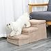 ouquckl Dog Training, Multipurpose Pet Stairs 3 Steps Stairs for Dogs Cats with Cotaining Box Nonslip Small Puppies Staircase for High Sofa