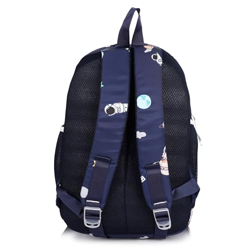 Image of Half Moon Galaxy Pre Nursery to Class 2 School Bags for Kids 2-5 years Boys Girls Bag /3 Compartment Backpack Bagpack 5-7 years Daypack Picnic Back Pack For School /Nursery Going Boy & Girl (Navy)